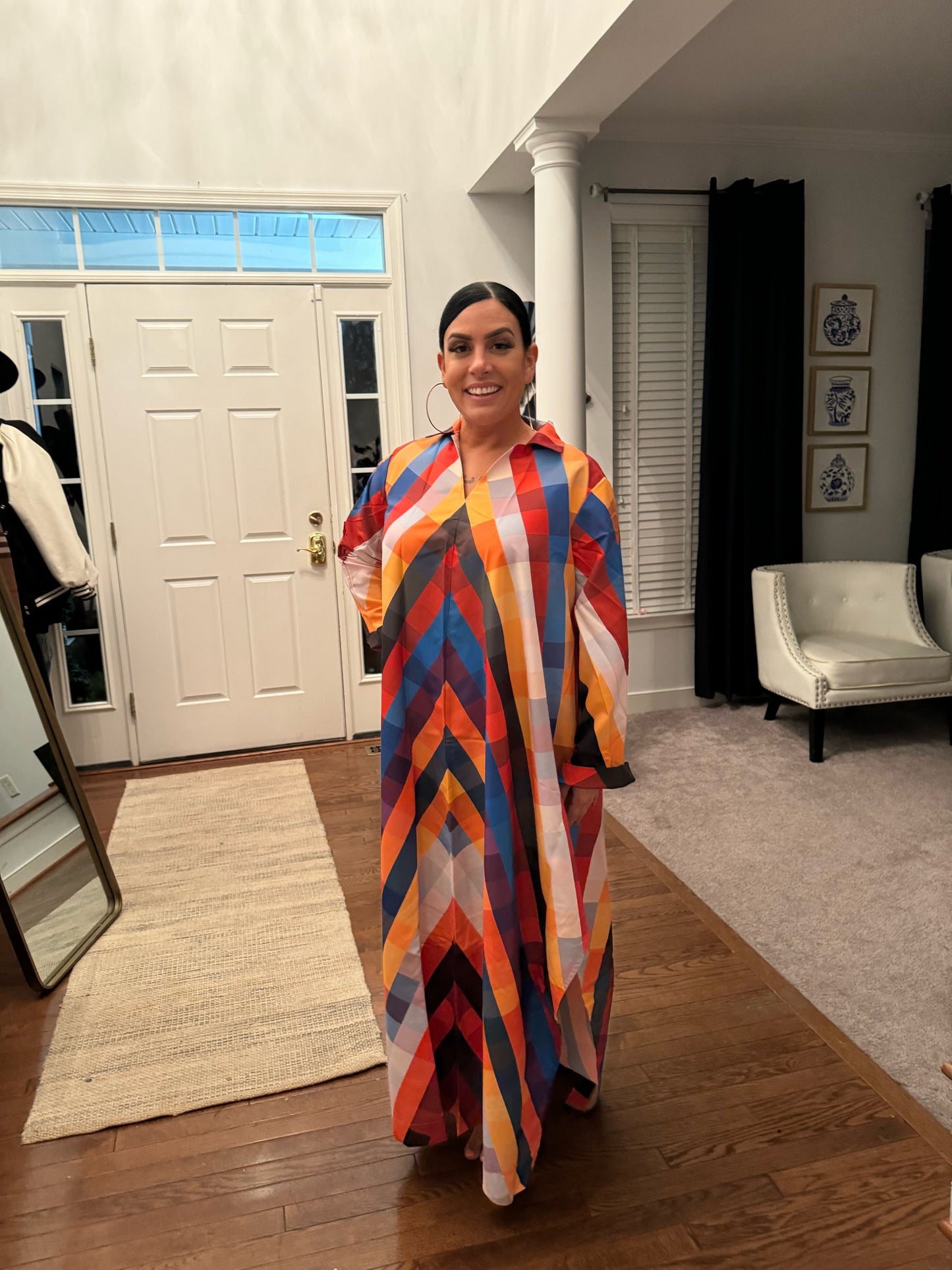 Fall In Love | Colorful V Neck Maxi