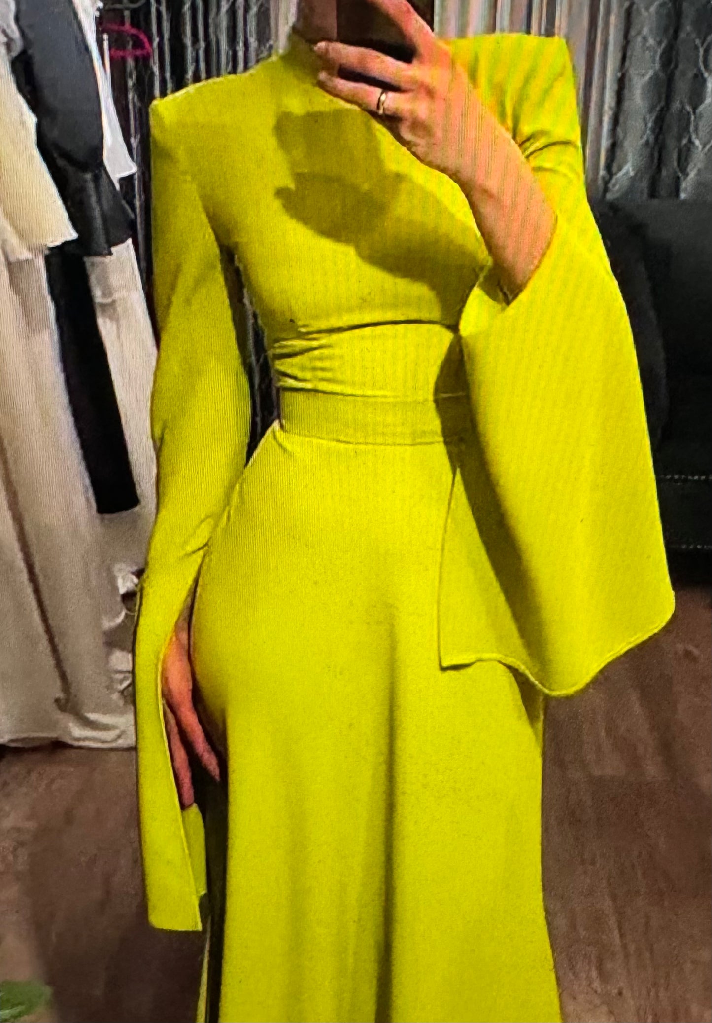 Lemon Drop | Yellow Belted Jumpsuit