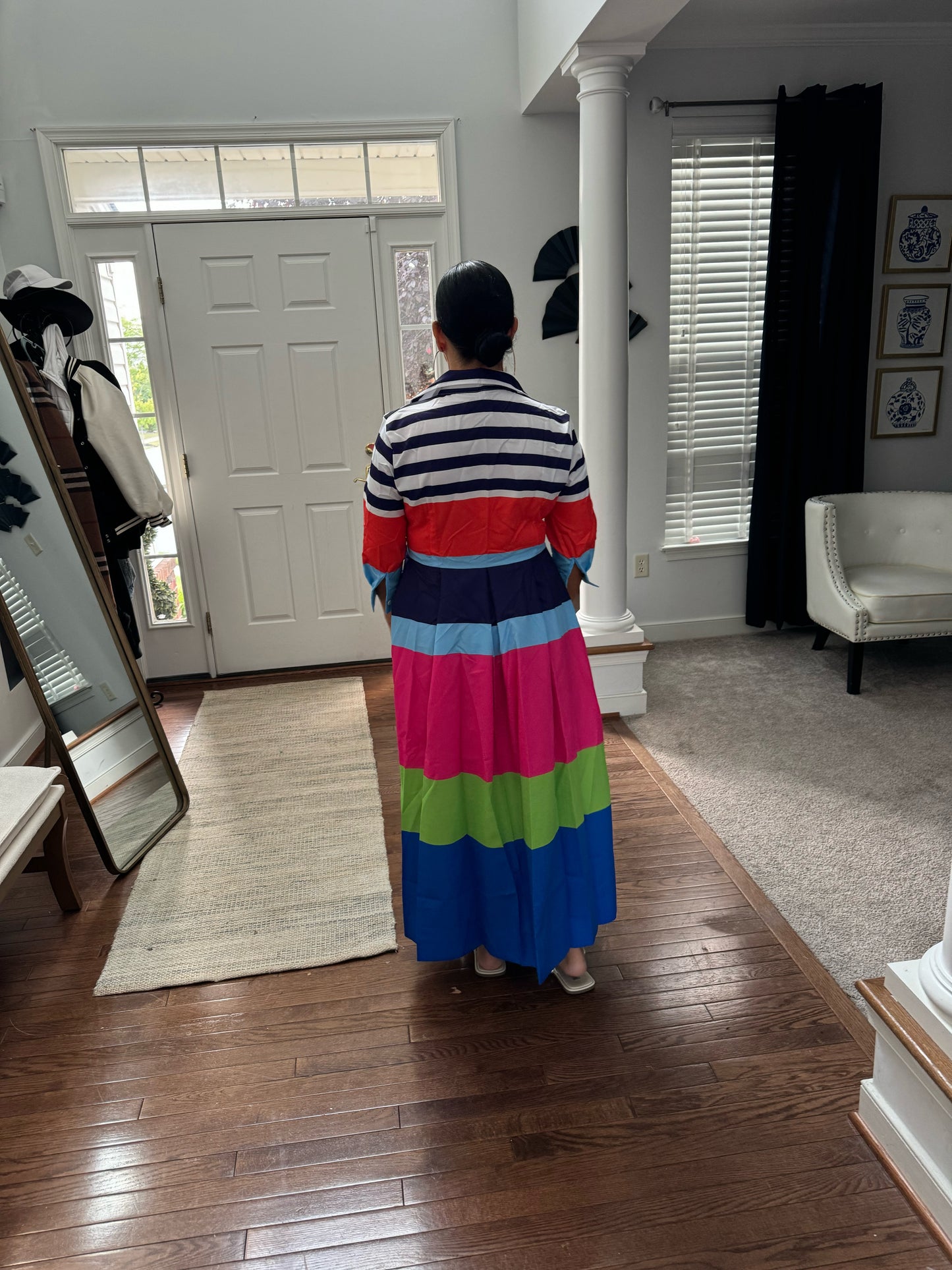 Colorful Nautical | Button Up Dress