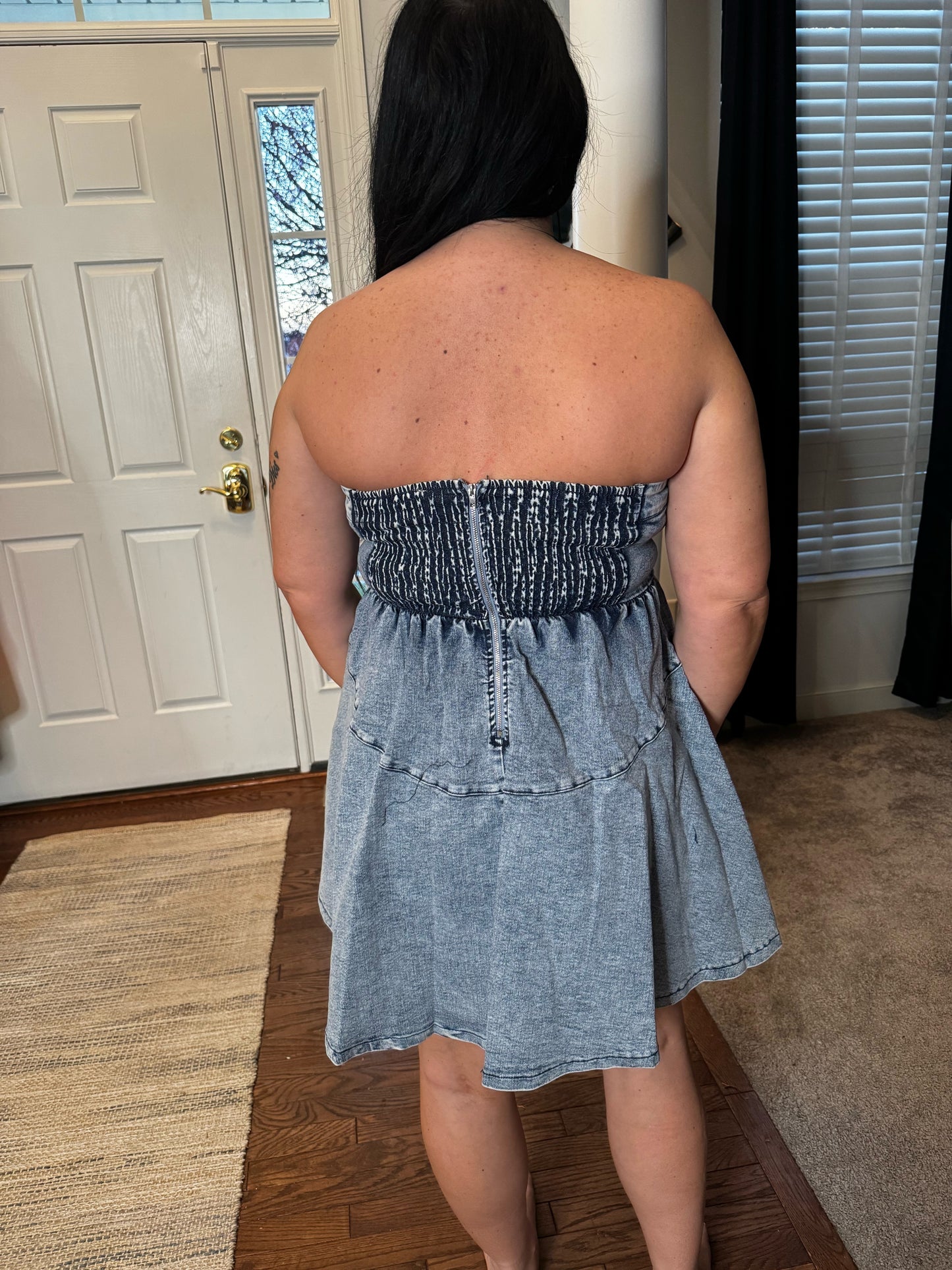 Fun & Flirty | Denim Tube Dress