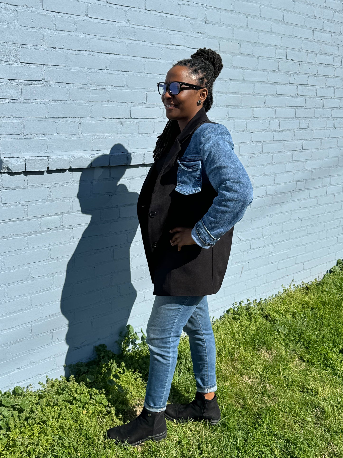 This or That | Black & Denim Blazer