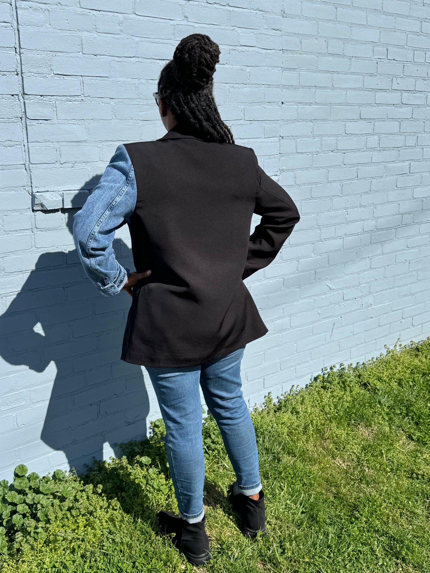 This or That | Black & Denim Blazer
