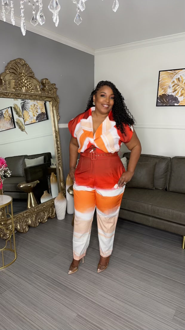 Sunset | Ombre Print Jumpsuit