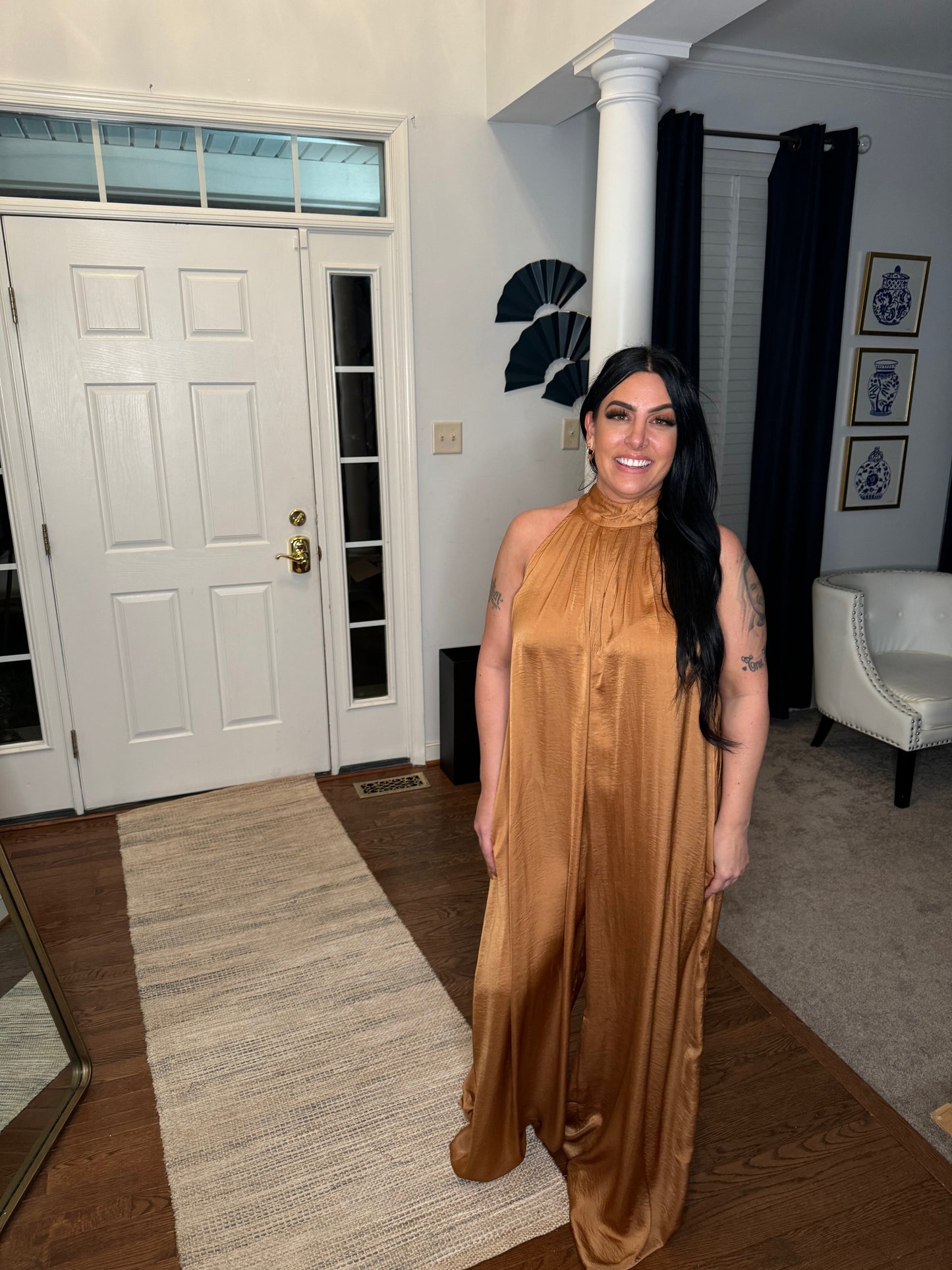 Gold Elegance | Wide Leg Jumpsuit