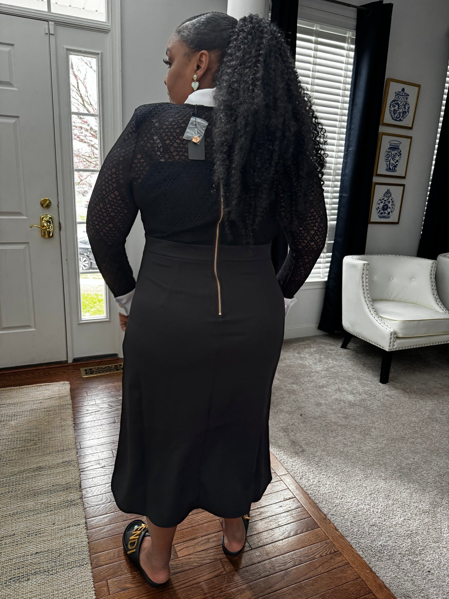 Preppy Girl | Lace Midi Dress