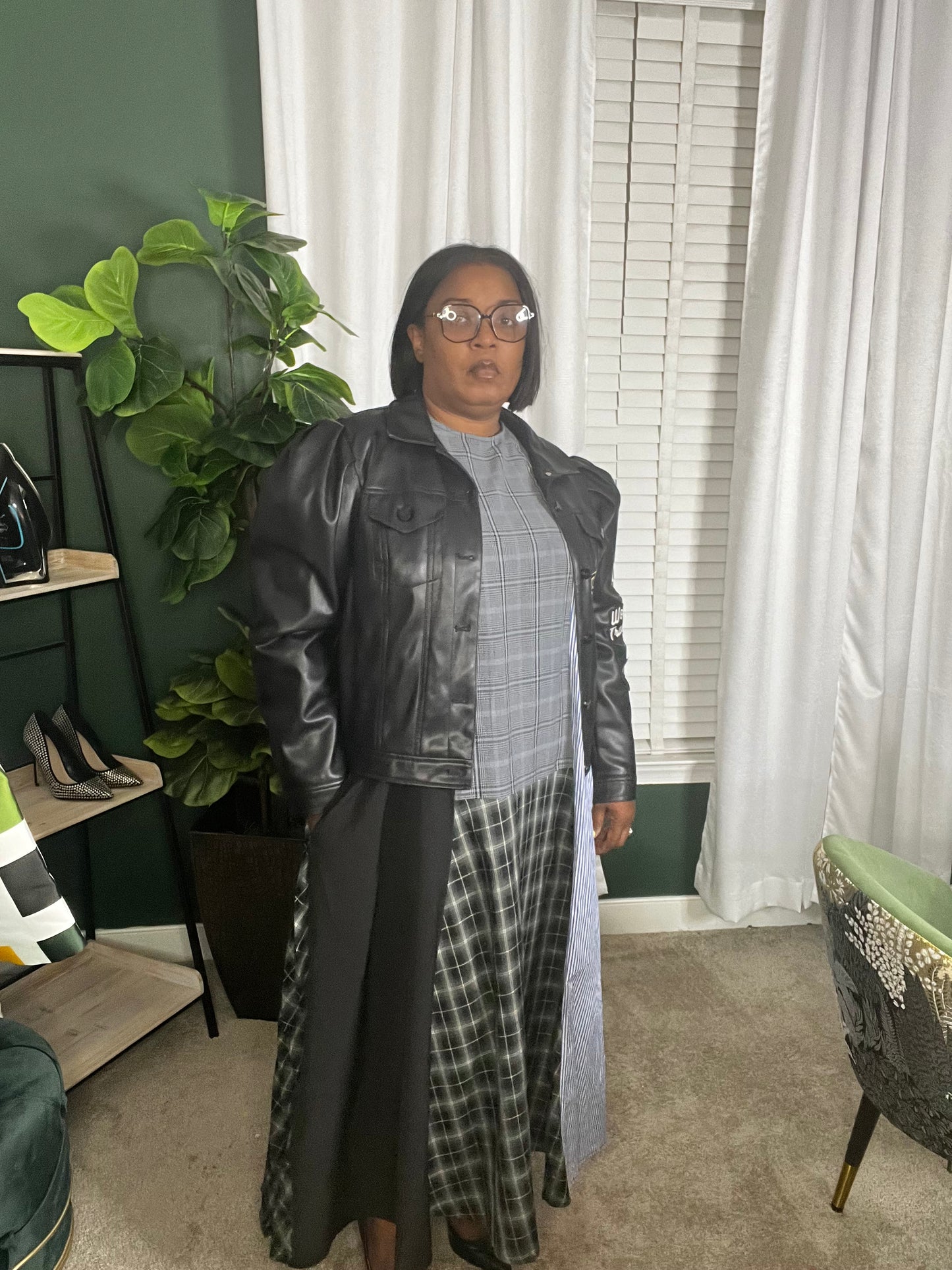 Mixed Prints | Maxi with Pleated Back