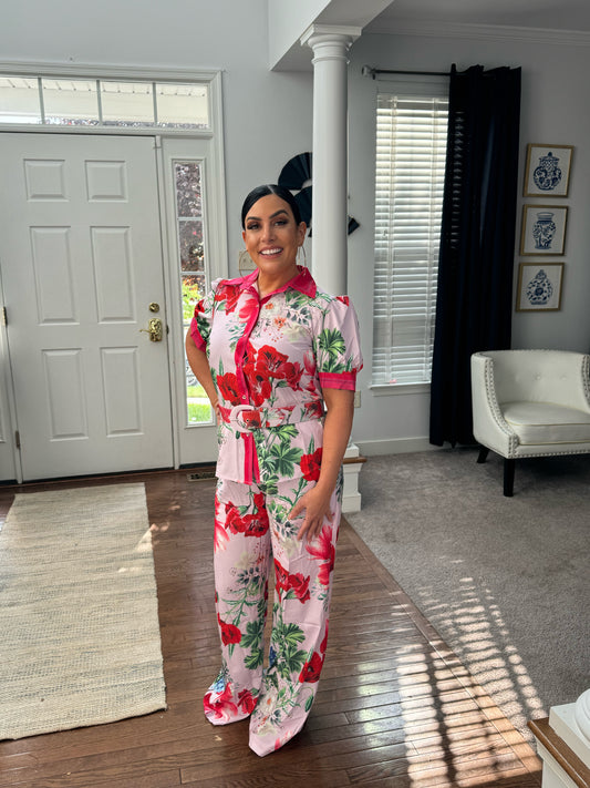 It's Just That Pink |  Belted Two-Piece