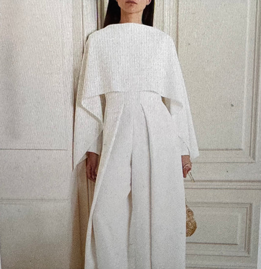 A Day In The Clouds | Beige Long Sleeve Jumpsuit