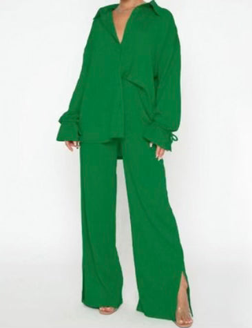 Forest Green | Two-Piece Pant Set