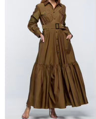 Sweet Olive | Ruffle Dress