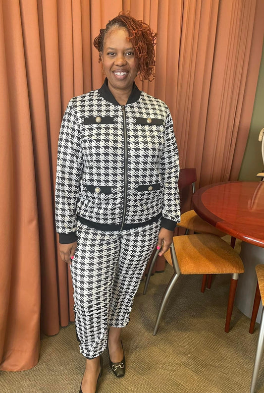 Houndstooth Jogger | Two-Piece Set