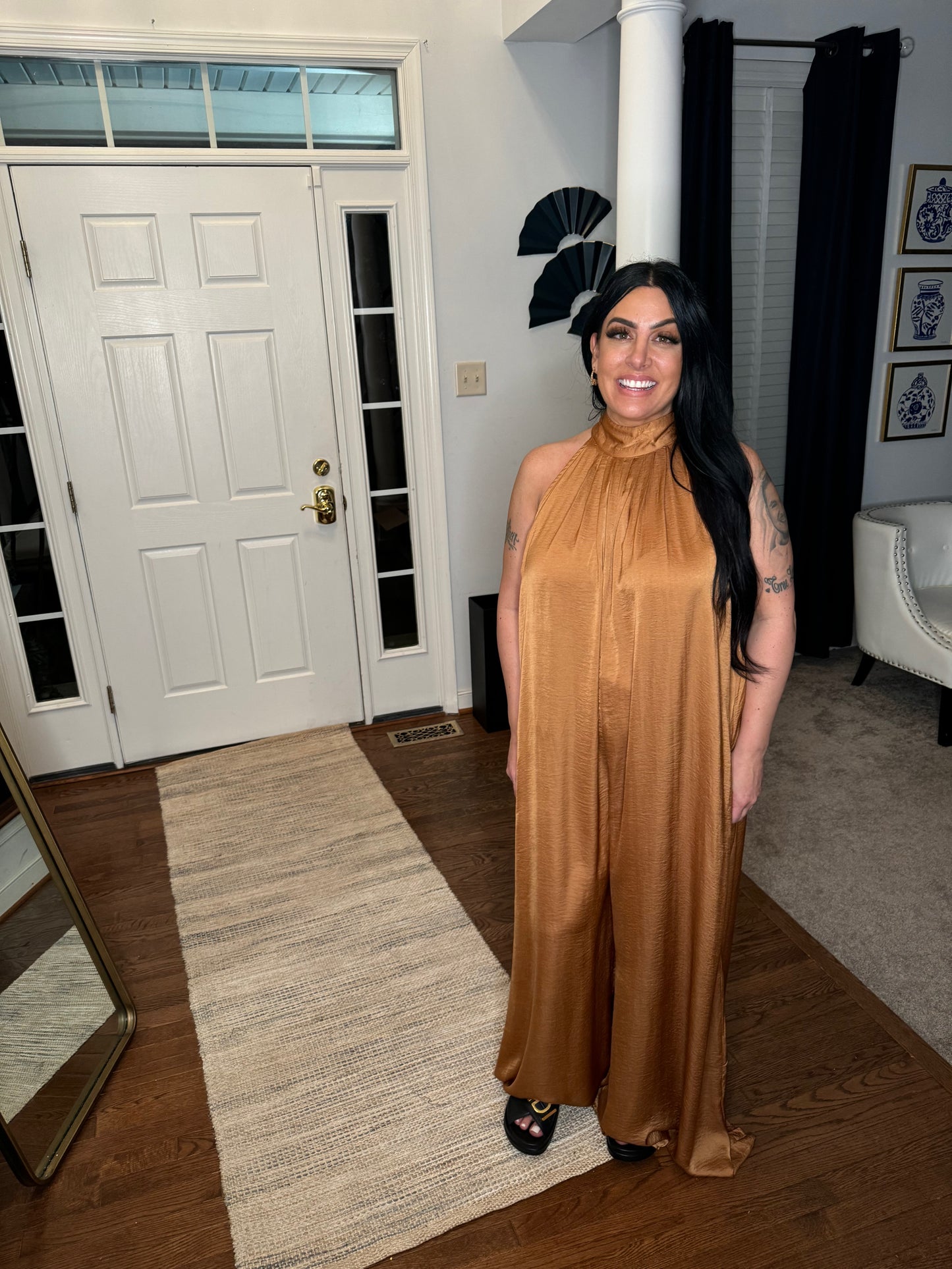 Gold Elegance | Wide Leg Jumpsuit